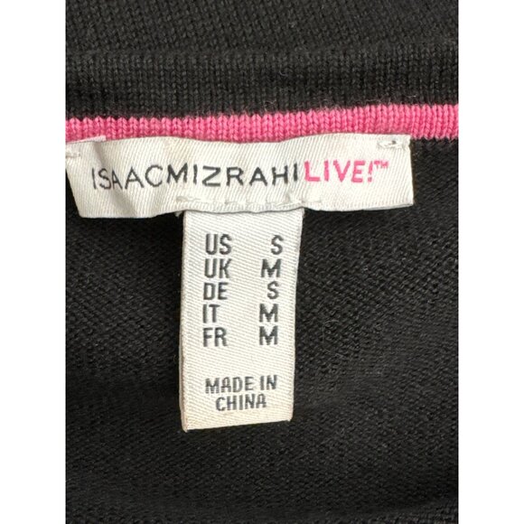 Isaac Mizrahi Women Black Cut-Out Tunic Knit Top  Size S - Picture 8 of 9